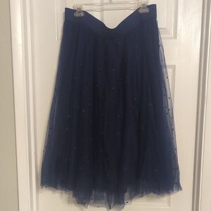 Torrid Blue Tulle Midi Skirt